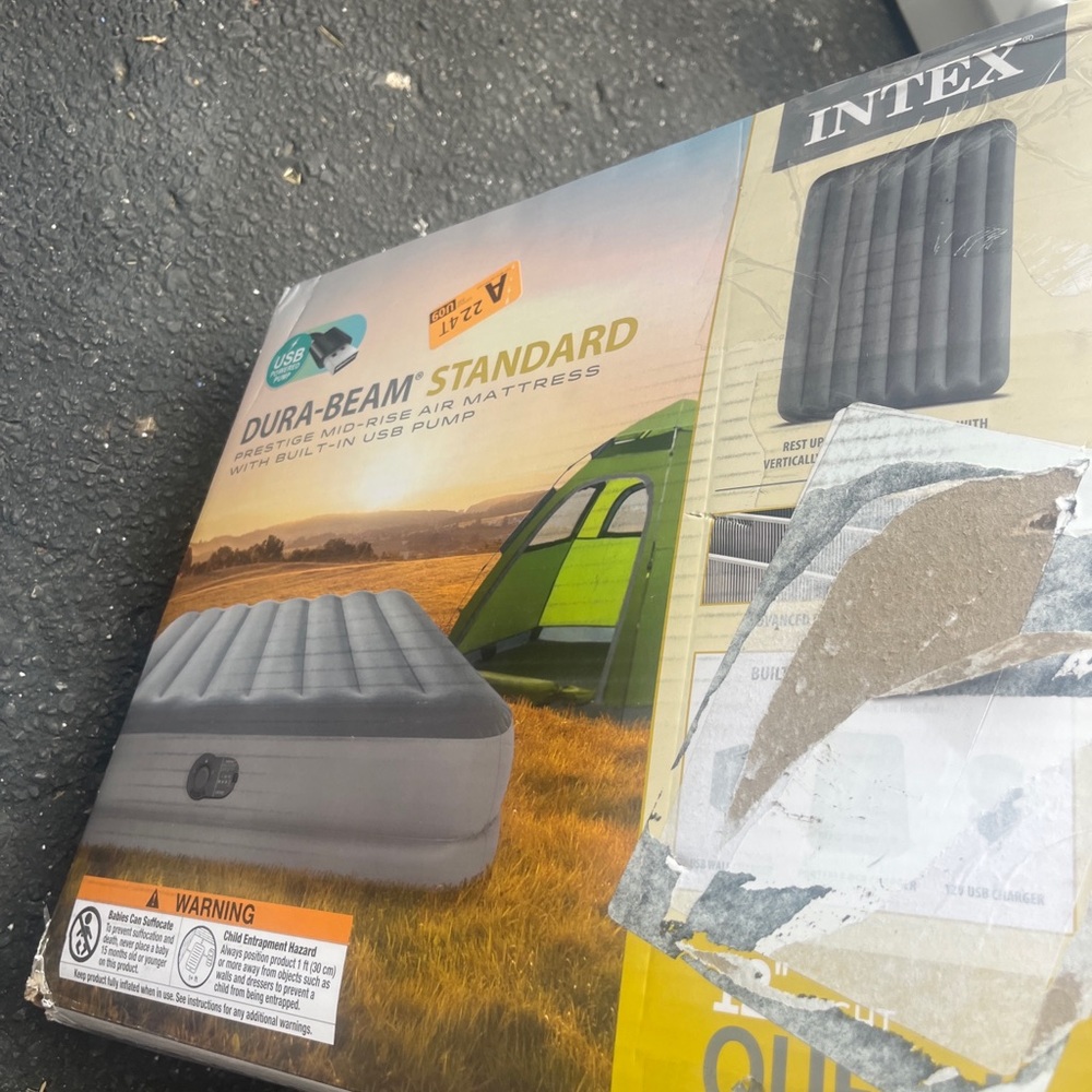 Intex Dura-Beam Standard Air Mattress - Gray